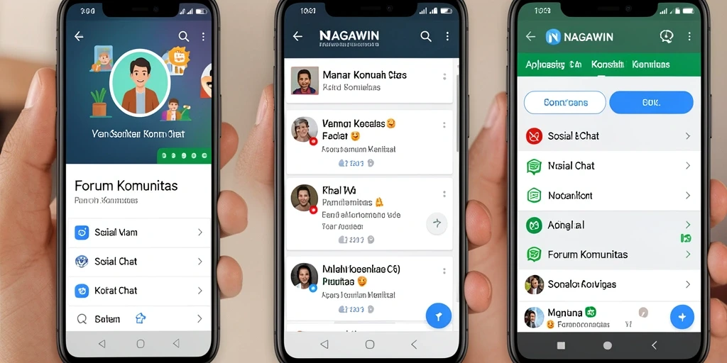 Antarmuka aplikasi NAGAWIN yang modern dan mudah digunakan.