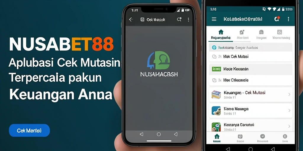 Antarmuka aplikasi Cek Mutasi NUSABET88 yang modern dan efisien.