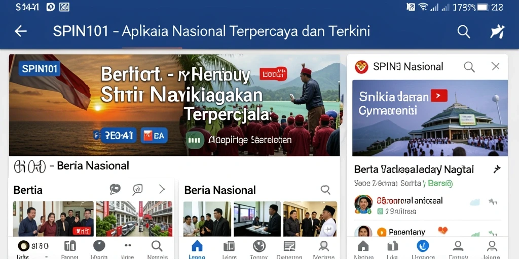 Antarmuka aplikasi SPIN101 yang informatif dan modern.