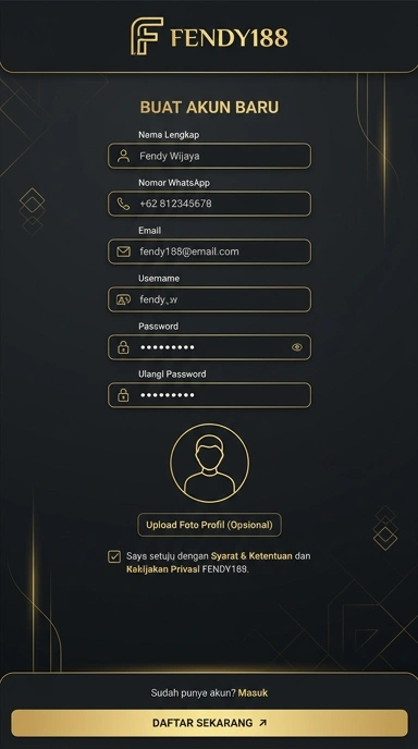 Cara Mudah Mendaftar Akun fendy188 di Android