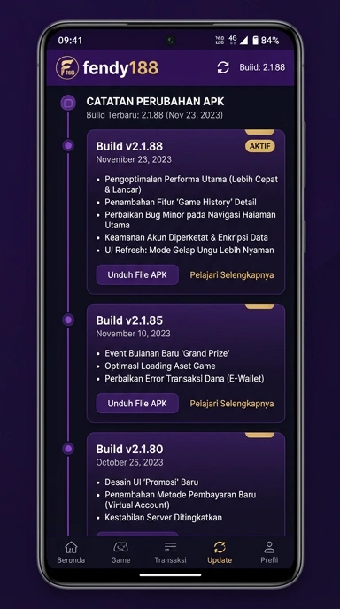 Riwayat Versi fendy188 untuk Pengguna Android Indonesia